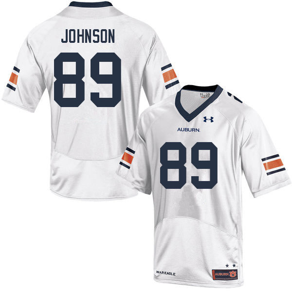 Auburn Tigers Men's Whit Johnson #89 White Under Armour Stitched College 2022 NCAA Authentic Football Jersey CVU6374MV